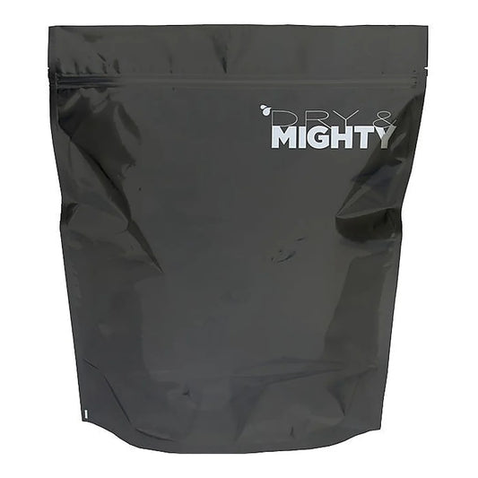 Dry & Mighty Black Bags Large (10 Pack) - black resealable barrier bag, large