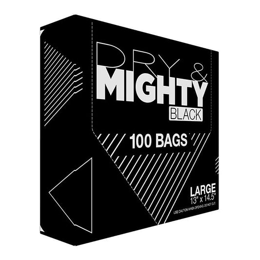 Dry & Mighty Black Bags Large (100 Pack) - retail carton, 100 bags