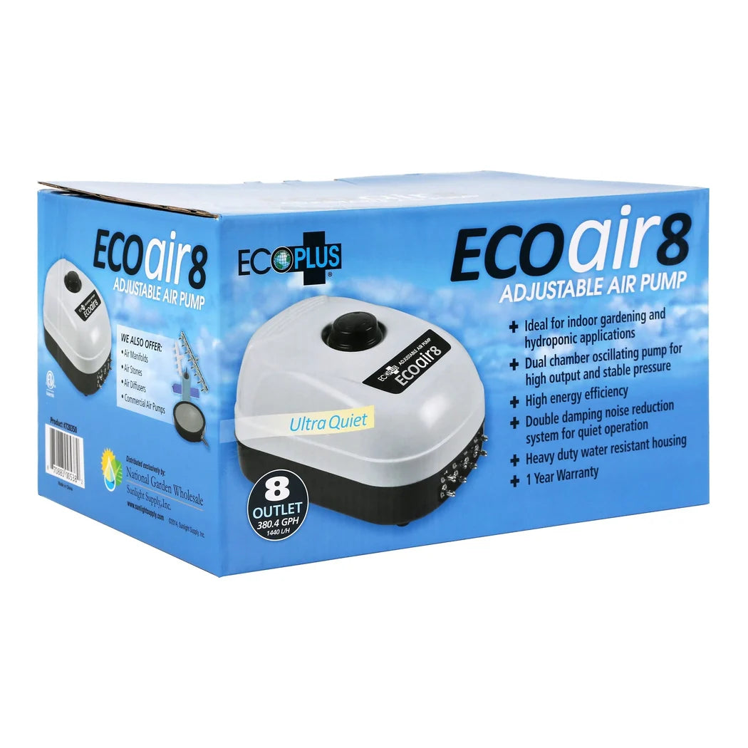 EcoPlus Air Pumps -- 8 Outlet - retail box