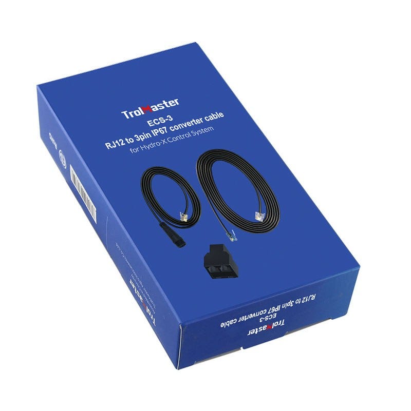 TrolMaster ECS-3 RJ12 to 3pin IP67 converter cable Box