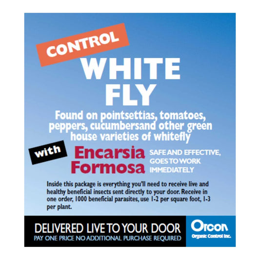 Encarsia Formosa Mail-Back 5 Pack | Whitefly Parasite Codes - Orcon Encarsia formosa mail-back package