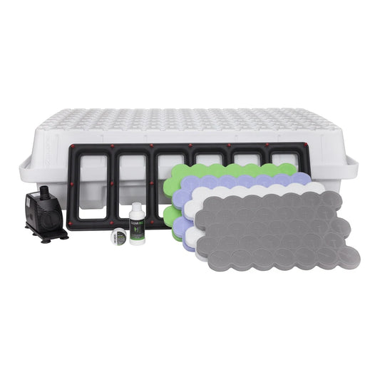 EZ-Clone Low Pro 128 white cloner with lid, reservoir, spray manifold, pump and collars