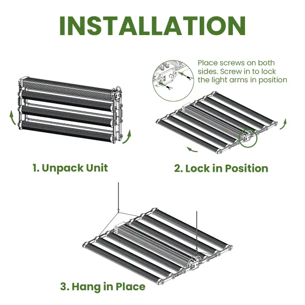 FloraFlex DLC 1200W 6-BAR LED | 120V Installation