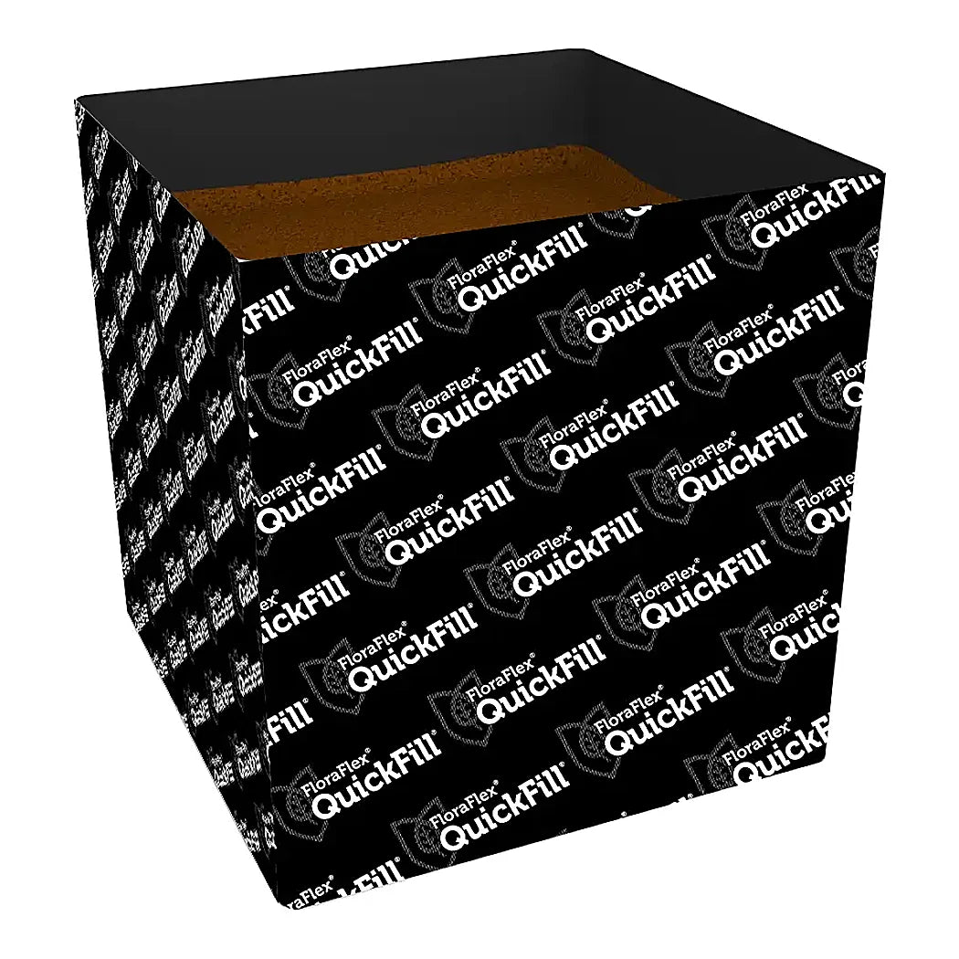 FloraFlex QuickFill O2 2 gallon 60% WHC coco bag in black mesh wrapper