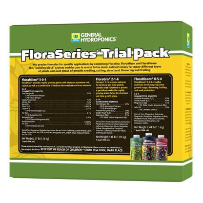 General Hydroponics FloraSeries Trial Pack Back