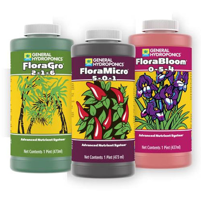 General Hydroponics FloraSeries Bottles