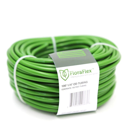 FloraFlex 3/16 in ID - 1/4 in OD Green Tubing 100 ft Roll