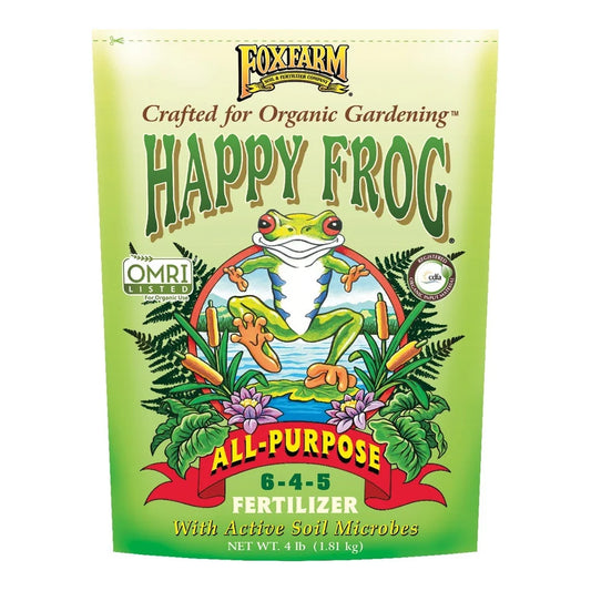 FoxFarm Happy Frog All-Purpose 6-4-5 dry fertilizer, 4 lb bag
