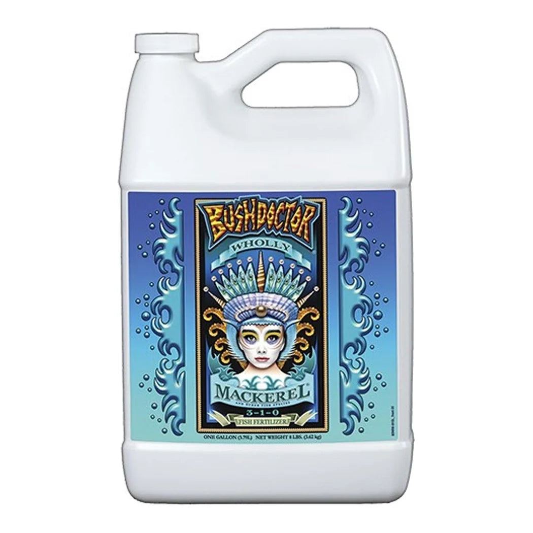 FoxFarm Bush Doctor Wholly Mackerel 3-1-0 fish fertilizer, 1 gallon jug