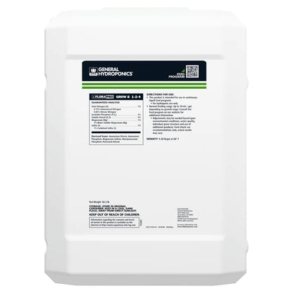 FloraPro Grow B 6 gallons back