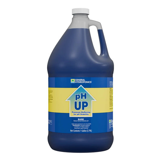 General Hydroponics pH Up premium buffering base solution, 1 gallon jug