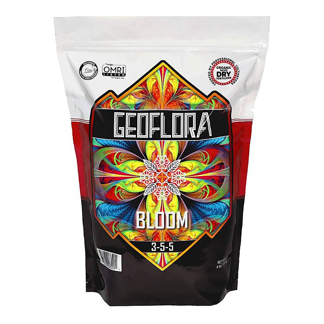 Geoflora Nutrients - BLOOM Dry Granular Fertilizer - 4lb - OMRI Certified (case of 10) - 4 lb bag, front