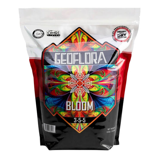 Geoflora Bloom 3-5-5 dry granular fertilizer, 8 lb pouch, case of 5