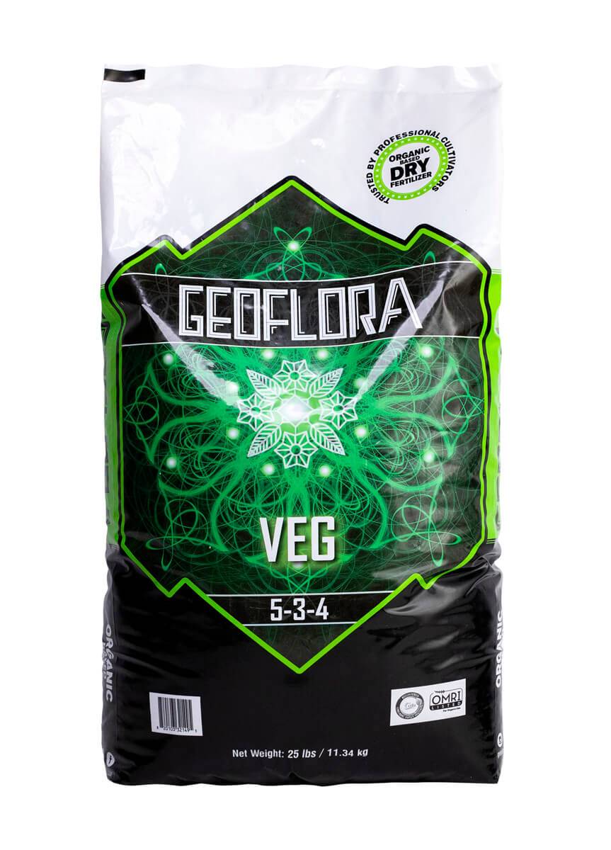 Geoflora Nutrients - VEG Dry Granular Fertilizer - 25lb - OMRI Certified - Front