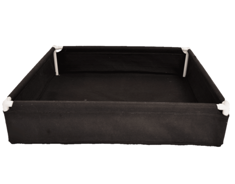 GeoPot GeoPlanter and Tray Liner Black 4' x 4' x 12" 120 Gallons