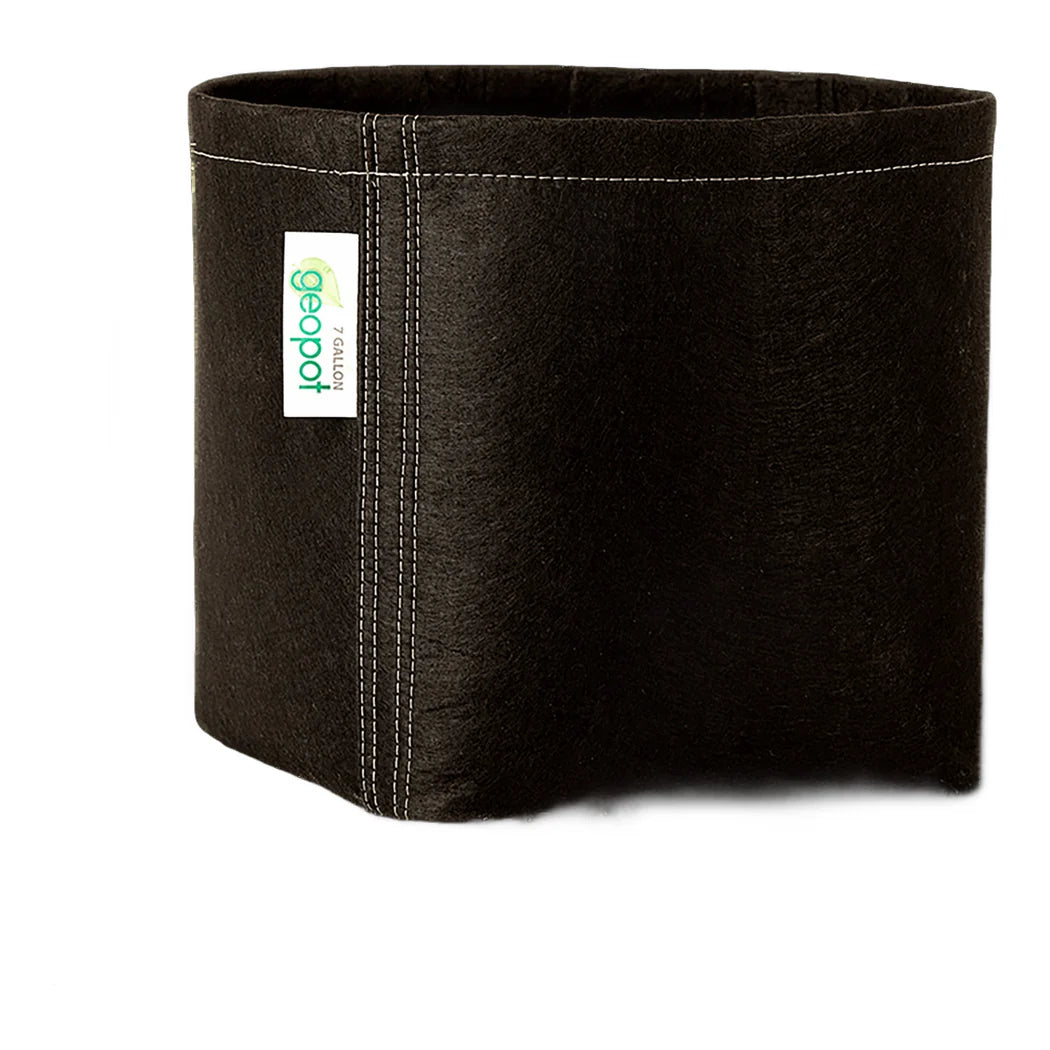 GeoPot Self-Supporting Square Bottom - Black (pack of 10) - self-supporting square bottom fabric pot, black