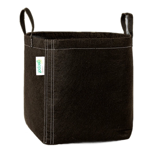 GeoPot Self-Supporting with Handles - Black (pack of 10) - self-supporting fabric pot with handles, black