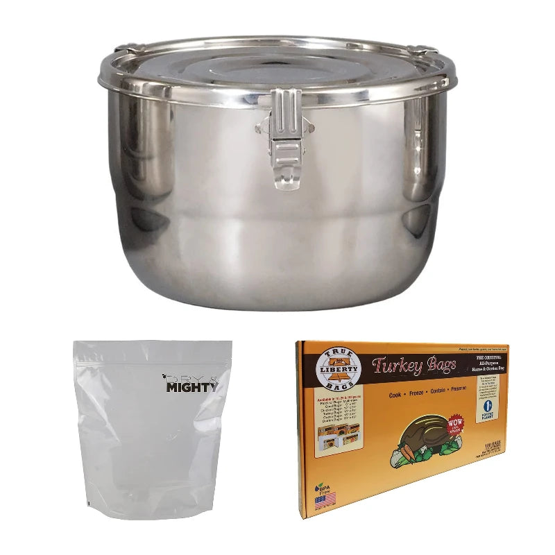 CVault curing container, storage bags and turkey bags