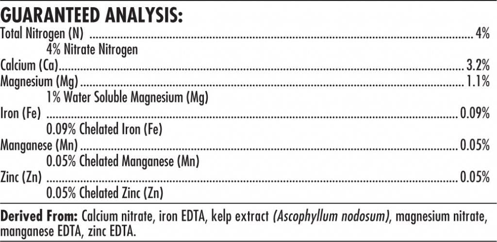 Advanced Nutrients - Sensi Cal-Mag Xtra 1L Guaranteed Analysis