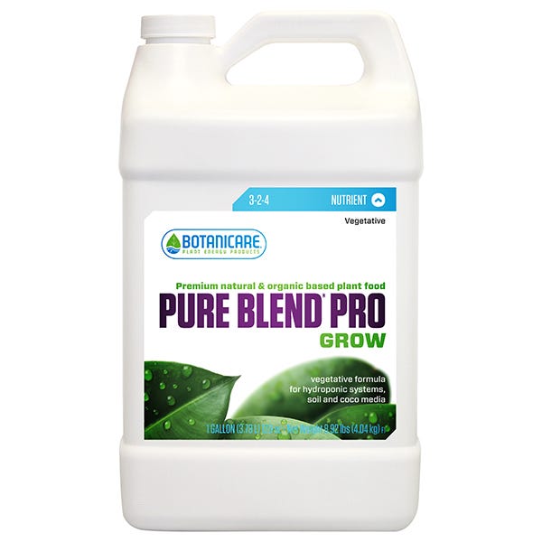 Botanicare Pure Blend Pro Grow Formula 3-1.5-4 -- 5 Gallon