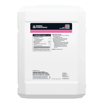 General Hydroponics FloraPro Bloom B - guaranteed analysis label panel