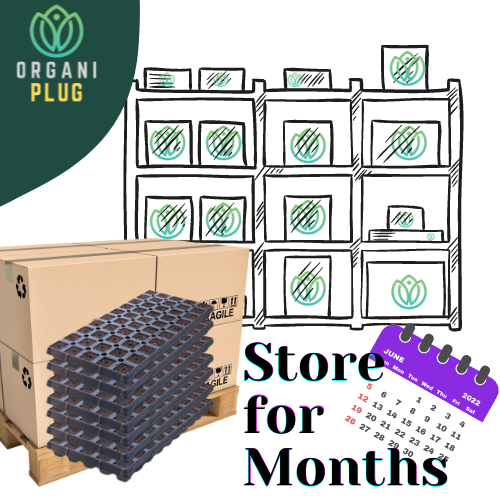 OrganiPlug Seed & Cutting Plugs - Pre-Filled Tray w/ 50 Plugs - Single, Case, and Pallet