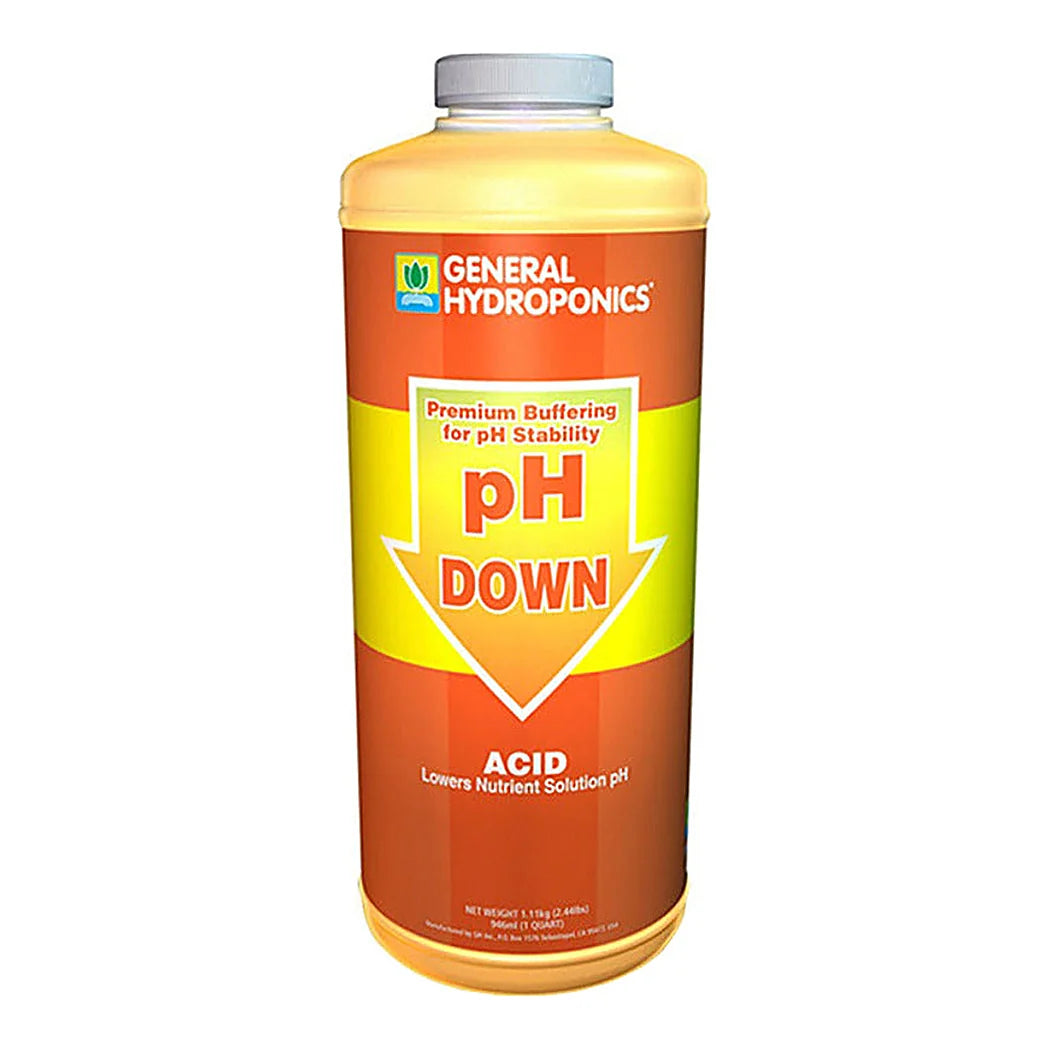 General Hydroponics pH Down Liquid - pH Down, 1 quart bottle