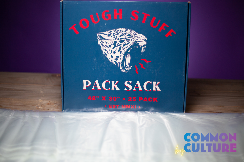 Common Culture Tough Stuff Pack Sack 48" X 30" - 25 Pack (Bin Liner) Behind Bags