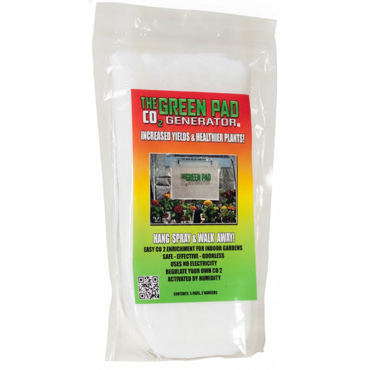 Green Pad CO2 Generator | 5 Pads 2 Hangers | Humidity Activated