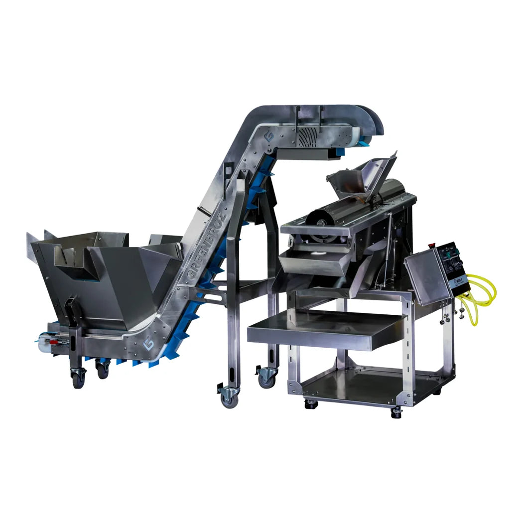 Greenbroz - Fully Automated Grinding System - automated grinding system with infeed conveyor