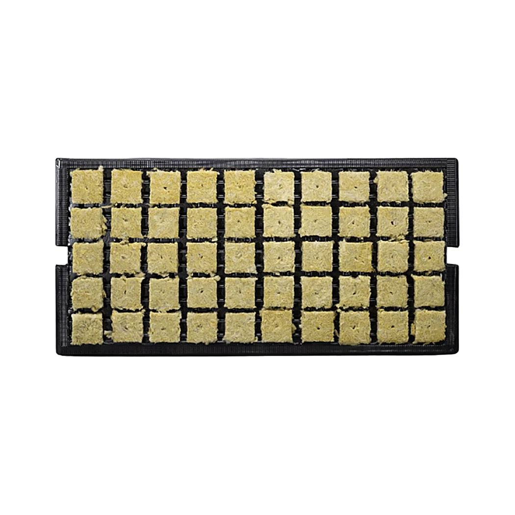 Grodan® Stone wool 1.5" A-OK Starter Plugs in Prefilled tray - (Case of 30x50ct Loose Plugs in cell tray/1500plugs) - A-OK 1.5 in starter plugs in prefilled tray