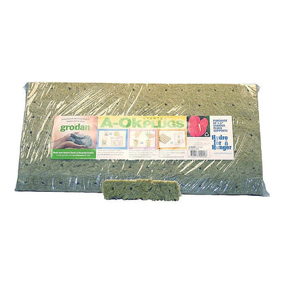 Grodan Stone Wool A-OK Plugs 1.5 inch X 1.5 inch - shrink-wrapped case of 30 sheets