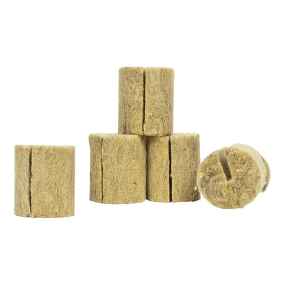 Grodan Macroplugs, 1.5 in round stone wool plugs with a slit for cuttings