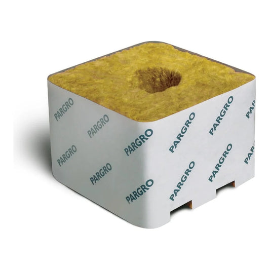 Grodan ParGro Jumbo 6 x 6 x 4 in stone wool block with planting hole