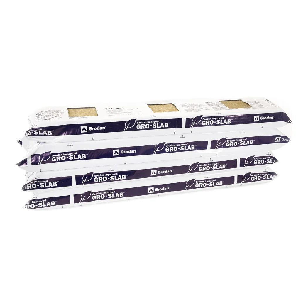 Grodan PARGRO Slab (36x6x3 w/ 3-10x10 pre-cut holes) - Bag - slabs, angled stack