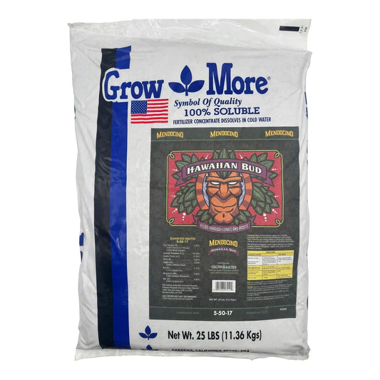 Grow More Hawaiian Bud 5-50-17 water soluble bloom fertilizer, 25 lb bag