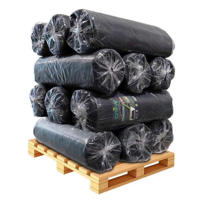 GROW1 Landscape Ground Cover Weed Mat Barrier Black 6ft x 300ft Pallet