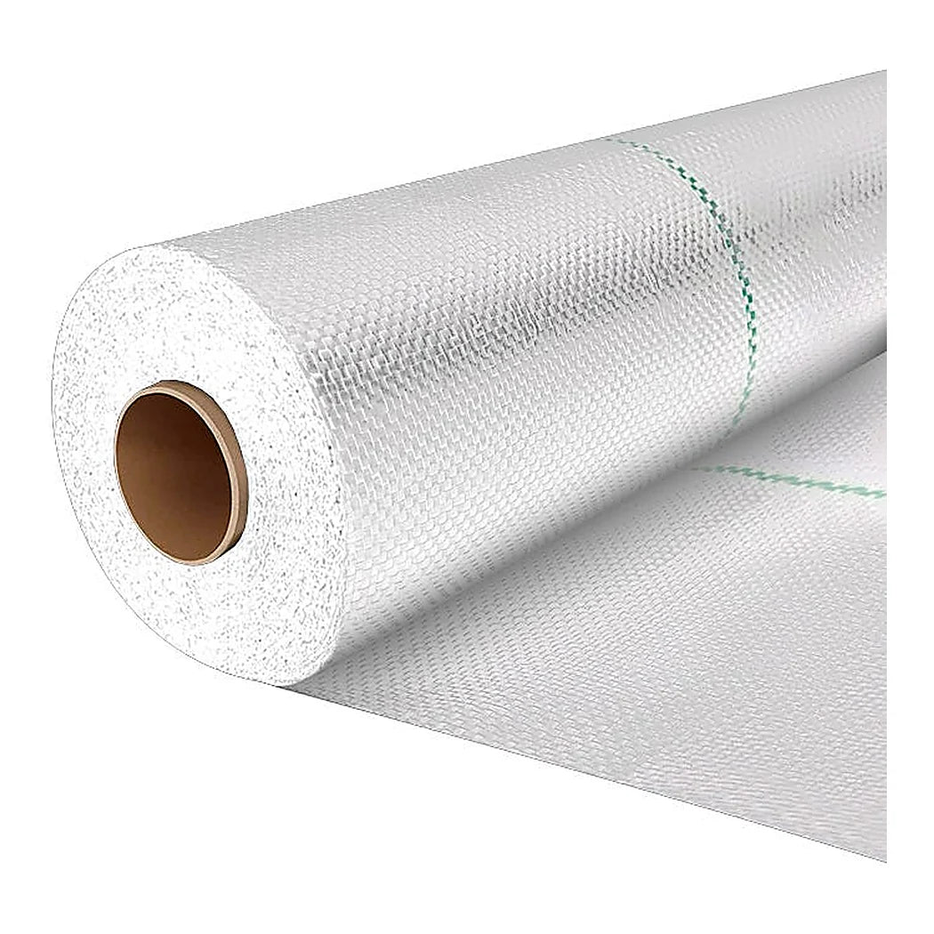 GROW1 Landscape Ground Cover Weed Mat Barrier White 12ft x 300ft - white ground cover roll, 12 ft x 300 ft