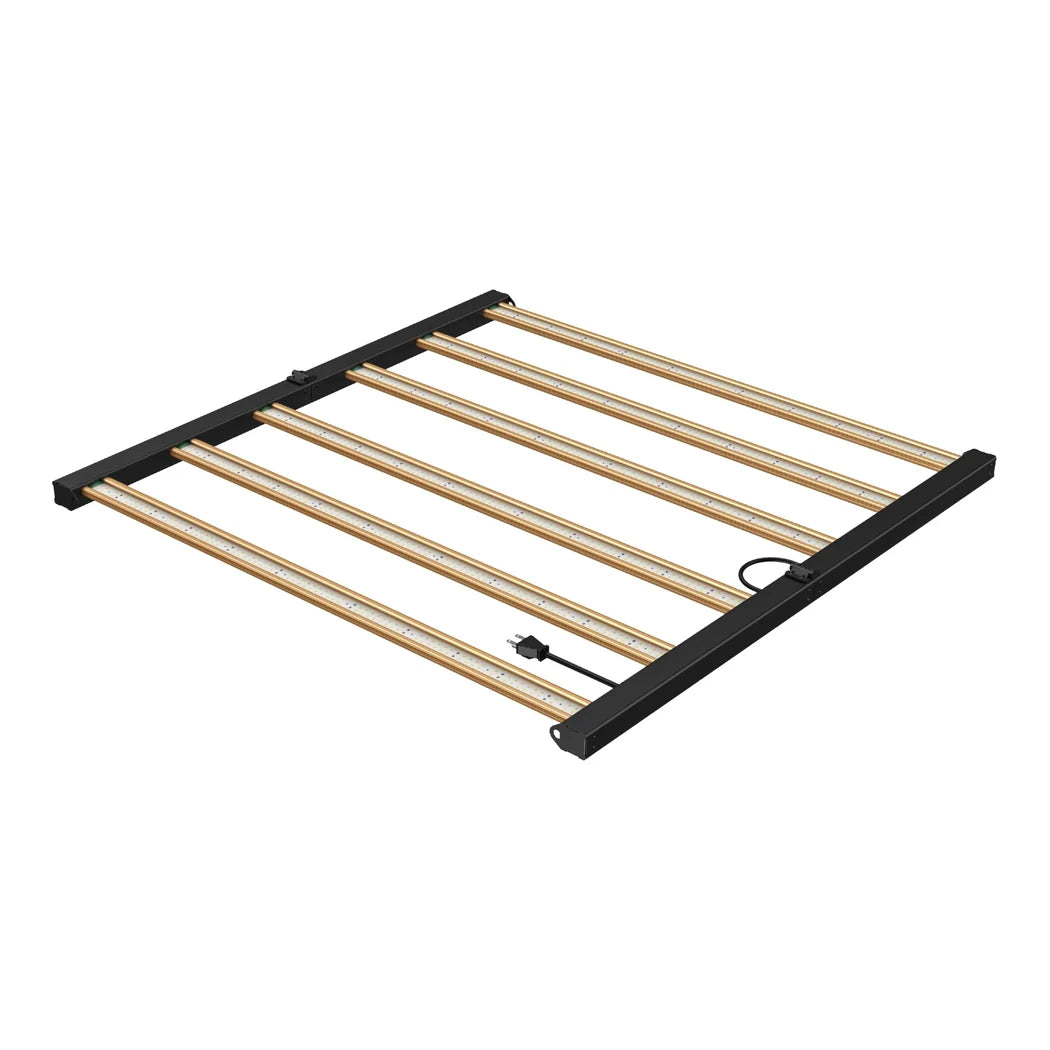 Grower's Choice ROI-F720 LED fixture, alternate angled view showing LED bars and mounting frame