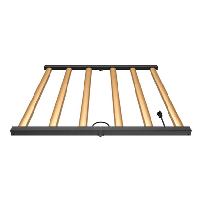 Grower's Choice ROI-F720 LED grow light front elevation with the six LED bars illuminated