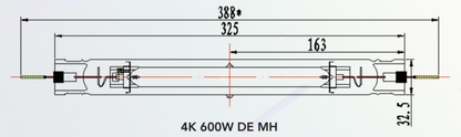 Diagram - Grower's Choice DE 600W MH Grow 4K Lamp
