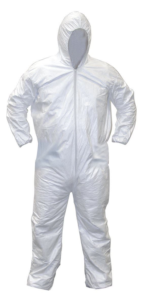 Growers House Polypropylene Hooded Grow Room Coverall Suit M- 25 Pack