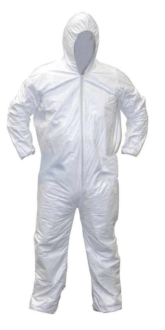Growers House Polypropylene Hooded Grow Room Coverall Suit M- 25 Pack