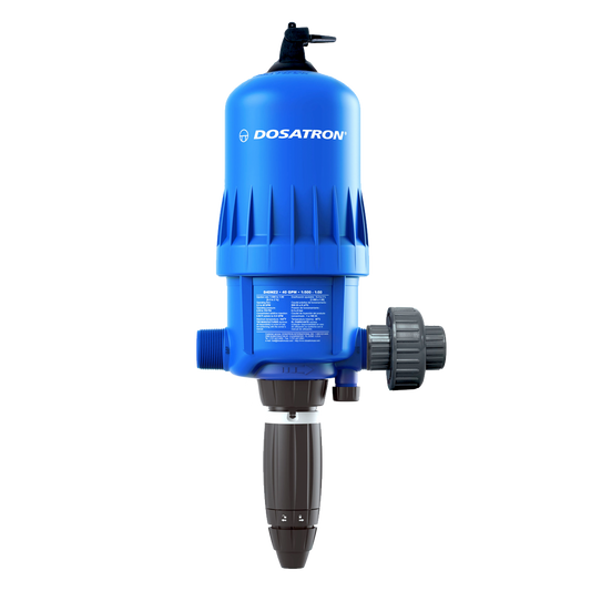 Dosatron HiFlo Series Nutrient Delivery System Unit - 1 1/2 in - 7.5 to 75 mL - 1.5 to 15 tsp
