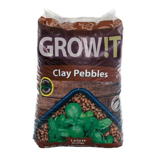 GROW!T Clay Pebbles, 4 mm-16 mm, 40 L - clay pebbles, 40 L bag
