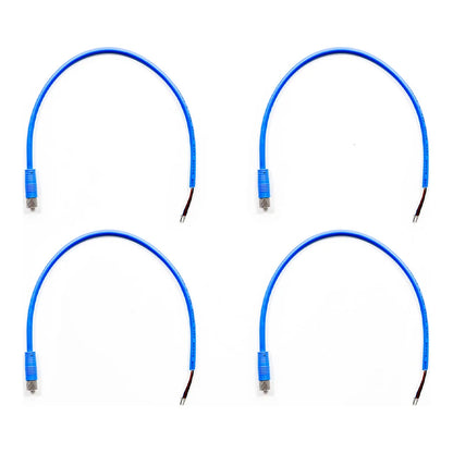 Growlink M8 Transition Cable 4-Pack, four blue cables with female M8 connectors and bare tinned leads