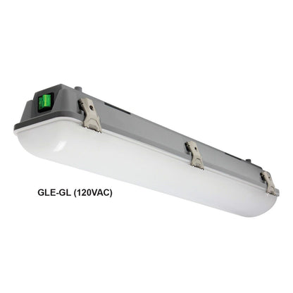 Growlite Soft Green LED Vaportight Work Light/Egress Light - 120V line cord w/plug 12- VAC