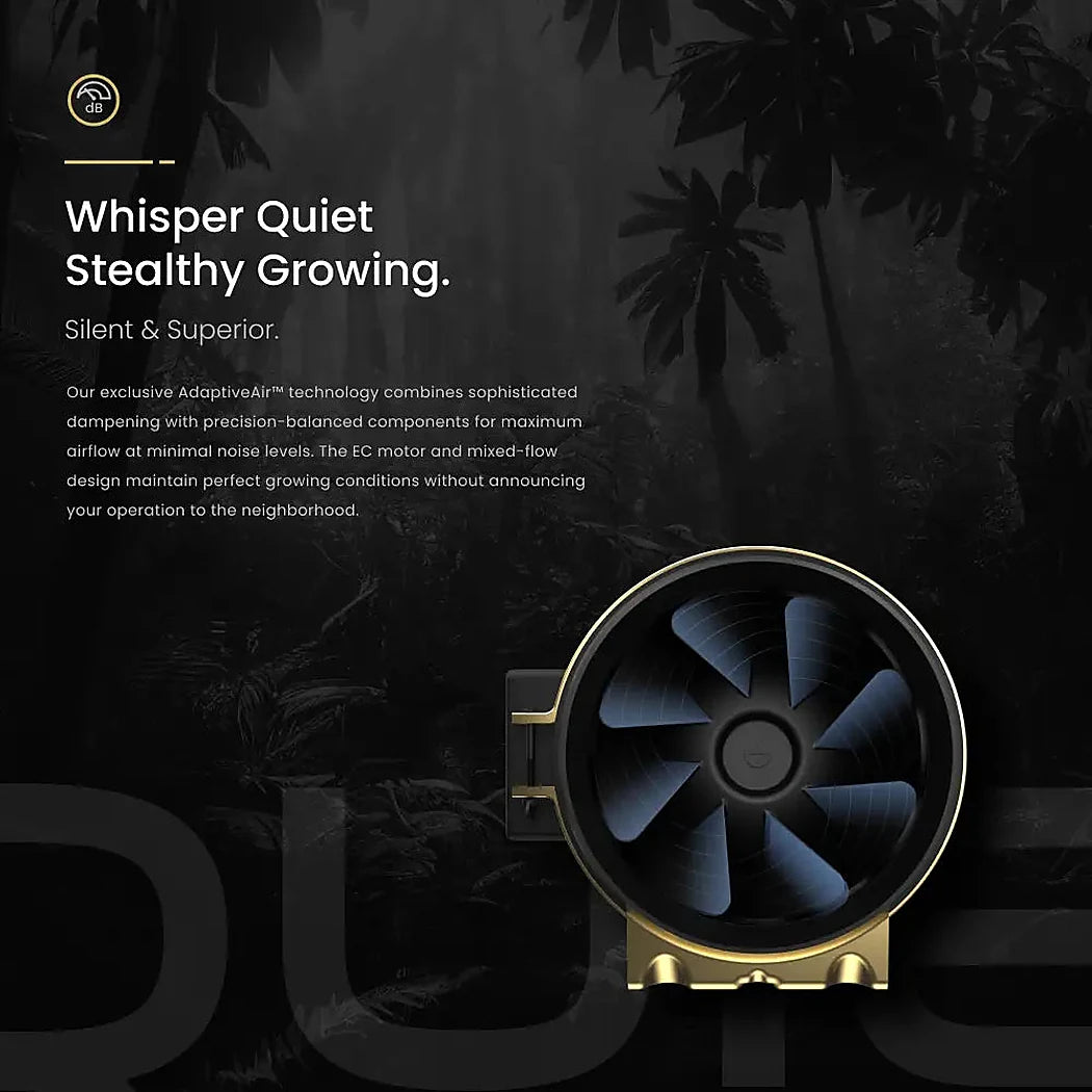 Gorilla GXi inline fan impeller, AdaptiveAir acoustic damping and EC motor