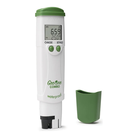Hanna HI98131 GroLine Combo waterproof pH/EC/TDS/temperature tester with storage cap