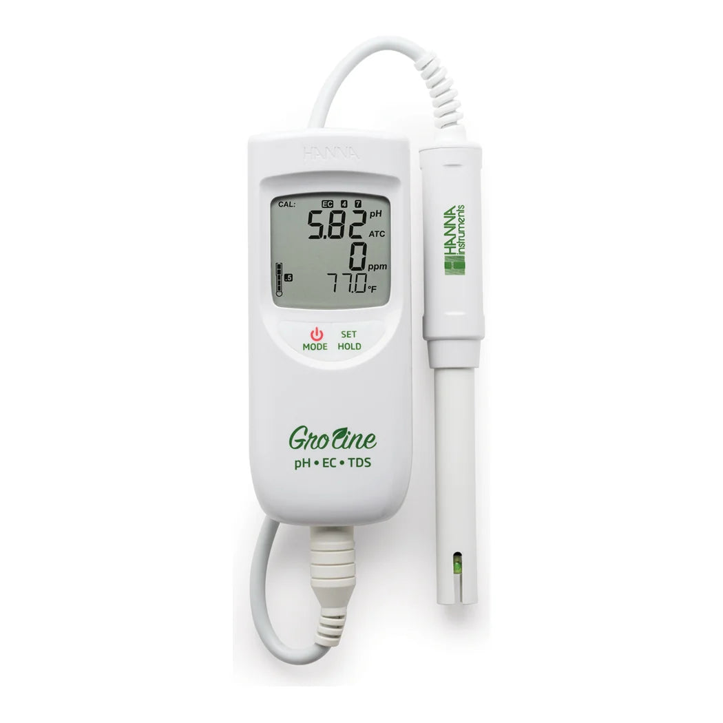 Hanna HI9814 GroLine portable pH, EC, TDS and temperature meter with quick-connect probe